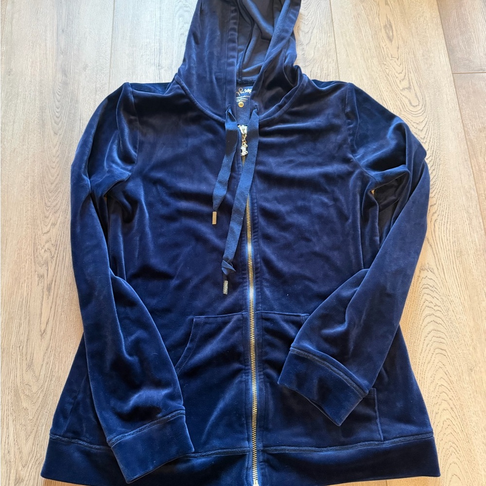 Navy Blue Zip-Up Hoodie and Pants set
